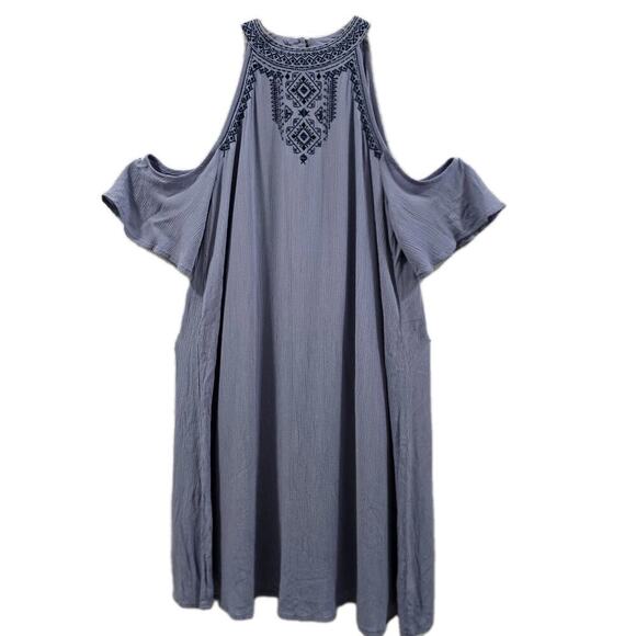 Knox Rose by Target Hippie Boho Off the Shoulder Emrboidered Dress Women Size S - Picture 2 of 10